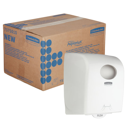 KIMBERLY-CLARK AQUARIUS Rolled Hand Towel Dispenser - White (Code 7375)