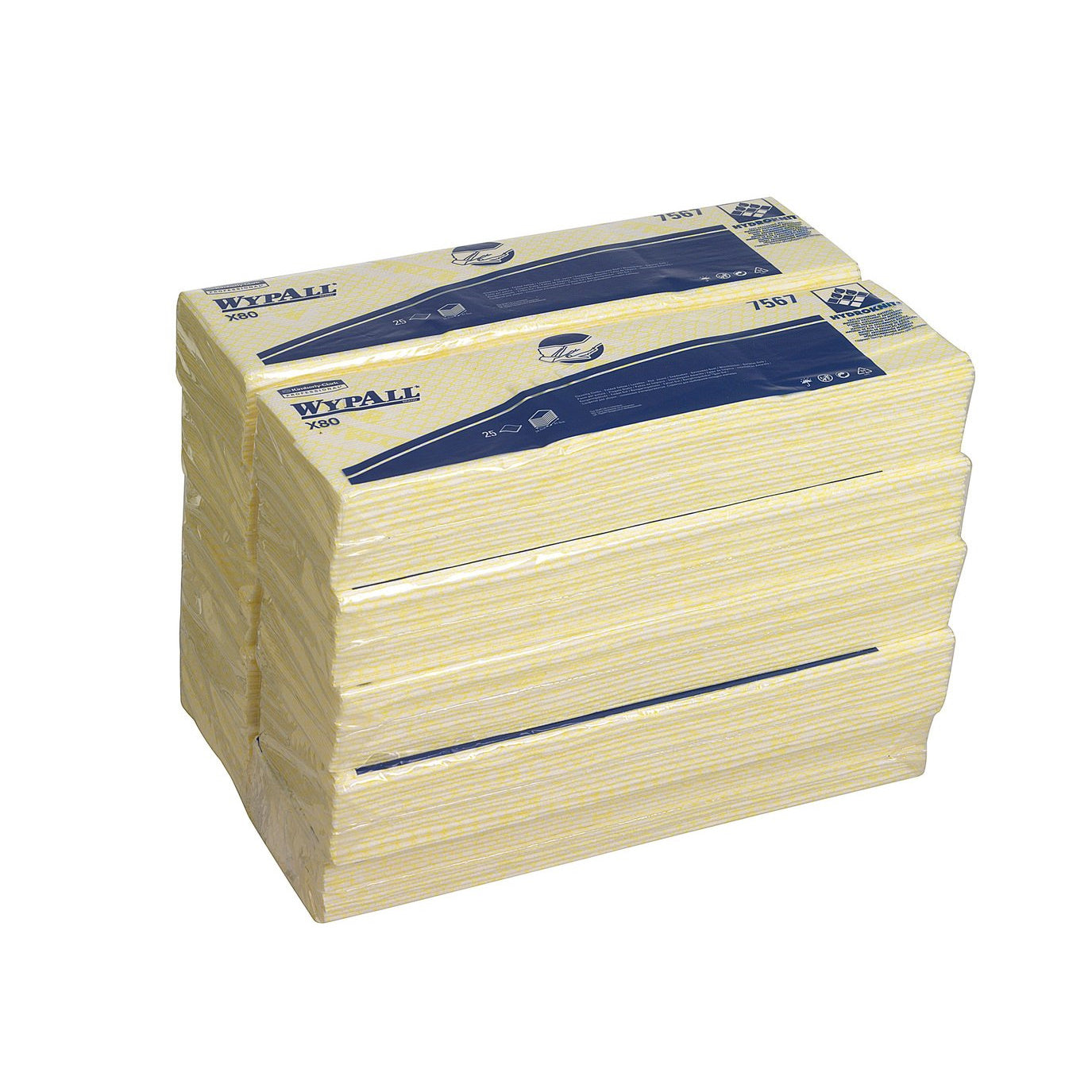 WypAll X80 Cleaning Cloths - Interfolded / Yellow (10 Packs of 25) - Code 7567