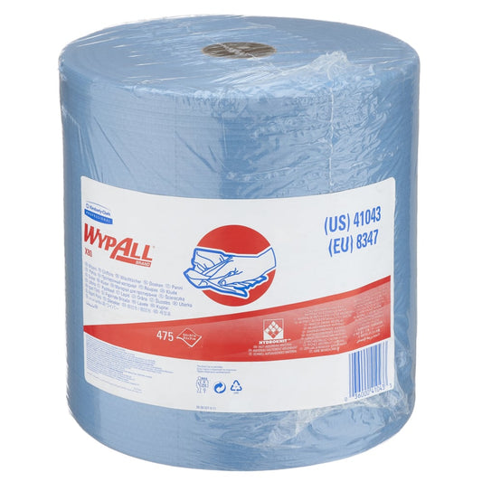 WypAll X80 Cloths - Large Roll - Blue - Code 8347
