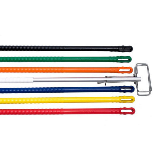 Prism Fan Mop Holder with Spring Clip and Aluminium Overmoulded Plastic Handle (1.5m x 25mm)