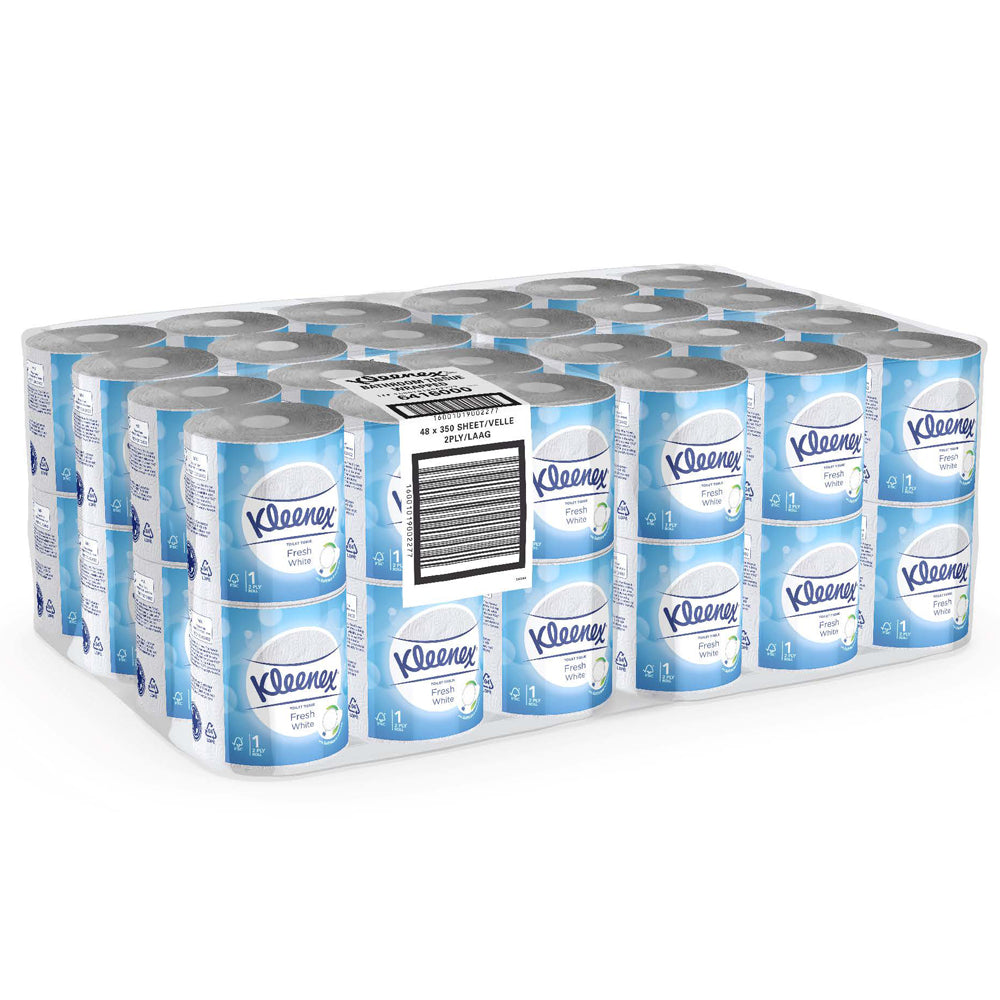 KIMBERLY-CLARK KLEENEX Toilet Tissue - Wrapped / White / 2 Ply (Pack of 48 Rolls) (Code SA519611)